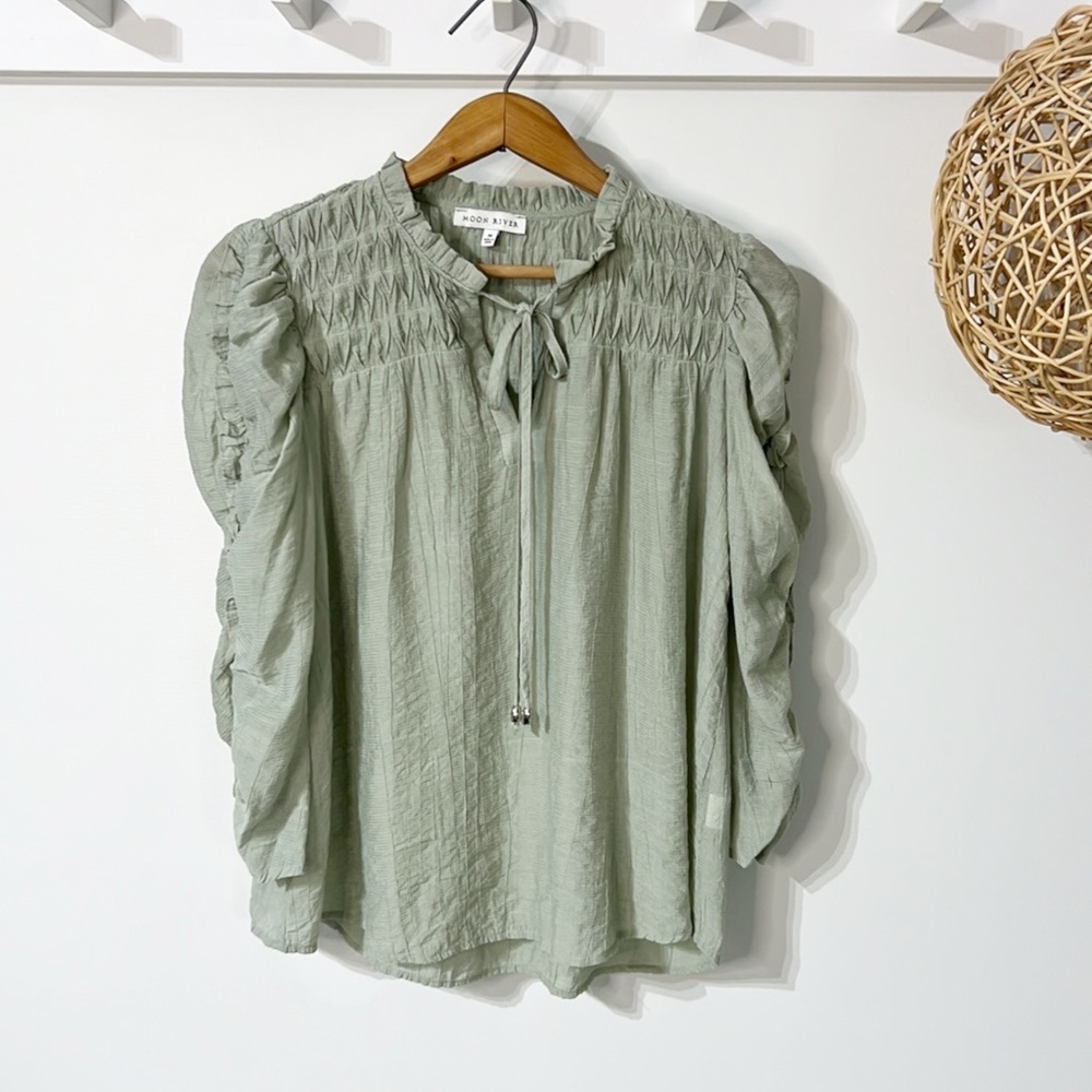 Anthropologie Moon River Peasant Blouse